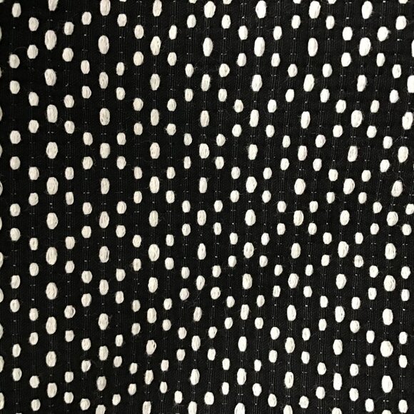 J.CREW Sleeveless Lined Sheath Size 4 Black & Cream Textured V Neck - Picture 4 of 5